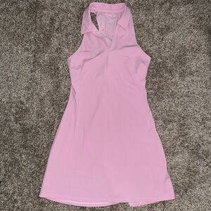 Abercrombie Linerless Collared Gold Dress